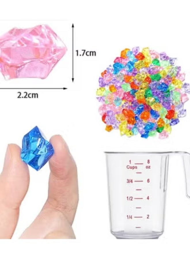 EETU 500 grams Vase Fillers,Rainbow Acrylic Fake Crystal Jewels Gems for Wedding Table Scatters and Centerpieces Decoration - Image 2